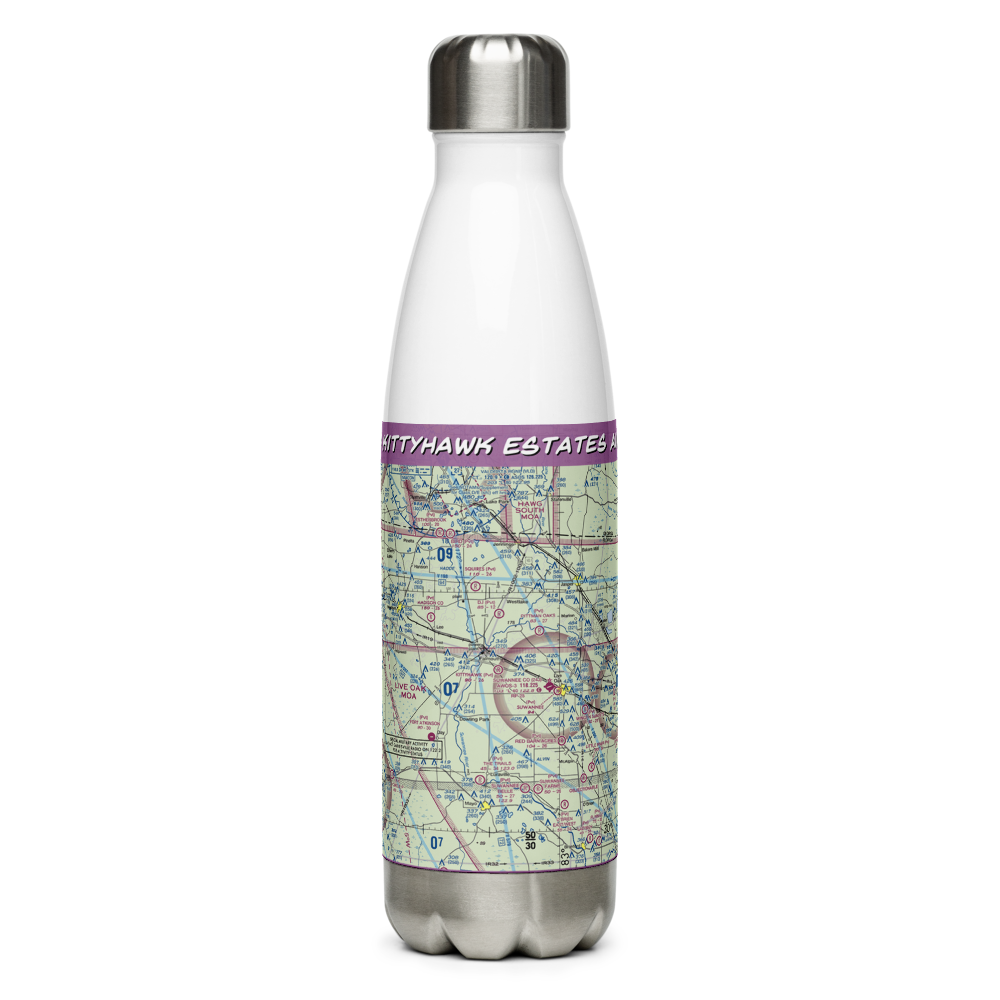 Kittyhawk Estates Airport (FL09) VFR Sectional Water Bottle 