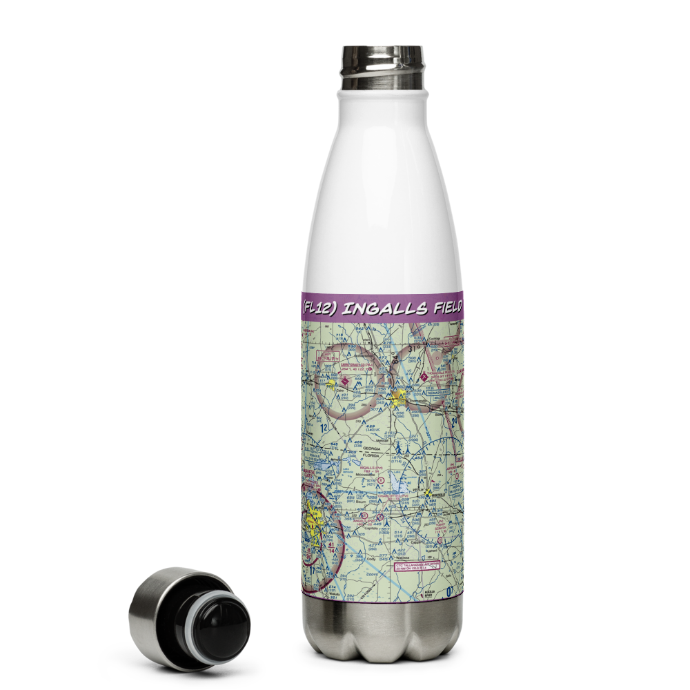 Ingalls Field (FL12) VFR Sectional Water Bottle 