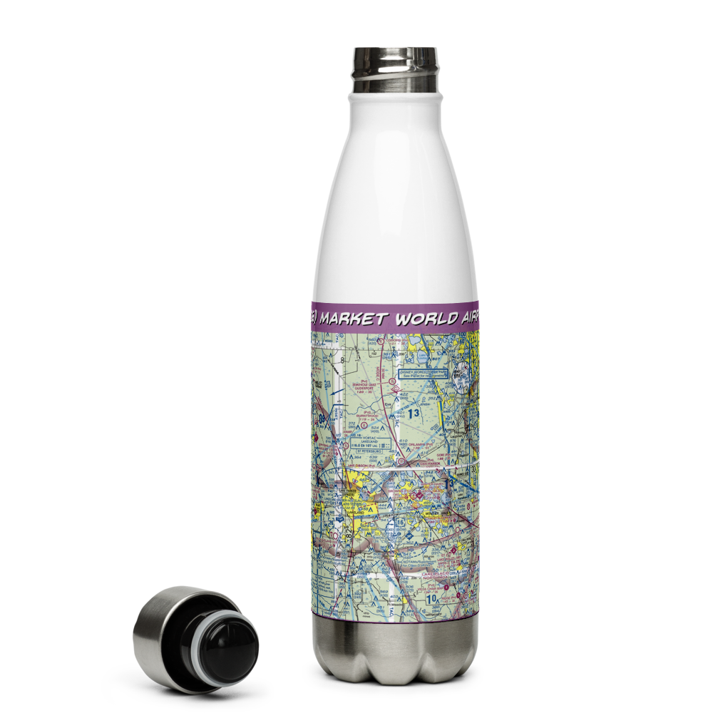 Market World Airport (FL16) VFR Sectional Water Bottle 