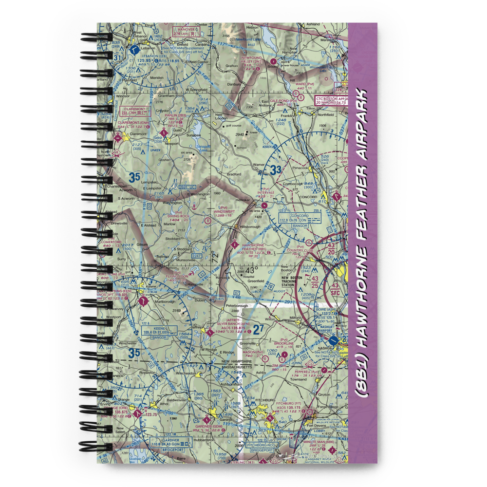 Hawthorne Feather Airpark (8B1) VFR Sectional Notebook 