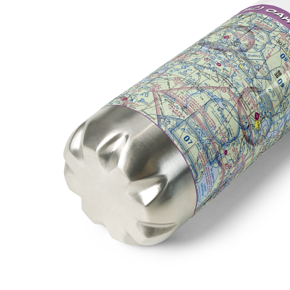 Oak Ridge Airport (FL82) VFR Sectional Water Bottle 