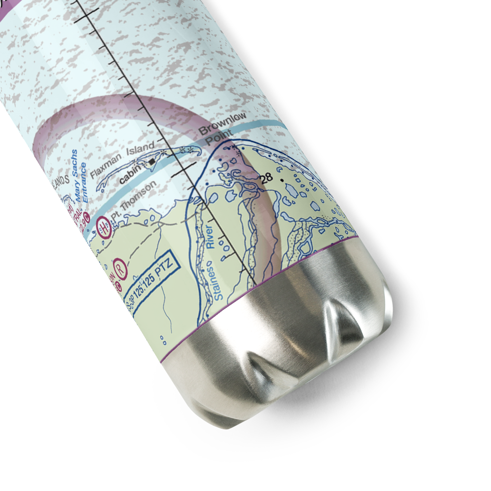 Flaxman Island Airstrip (FXM) VFR Sectional Water Bottle 