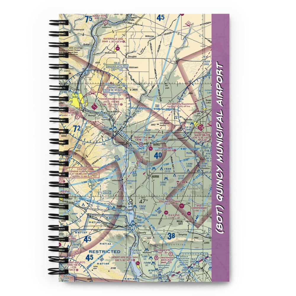 Quincy Municipal Airport (80T) VFR Sectional Notebook 