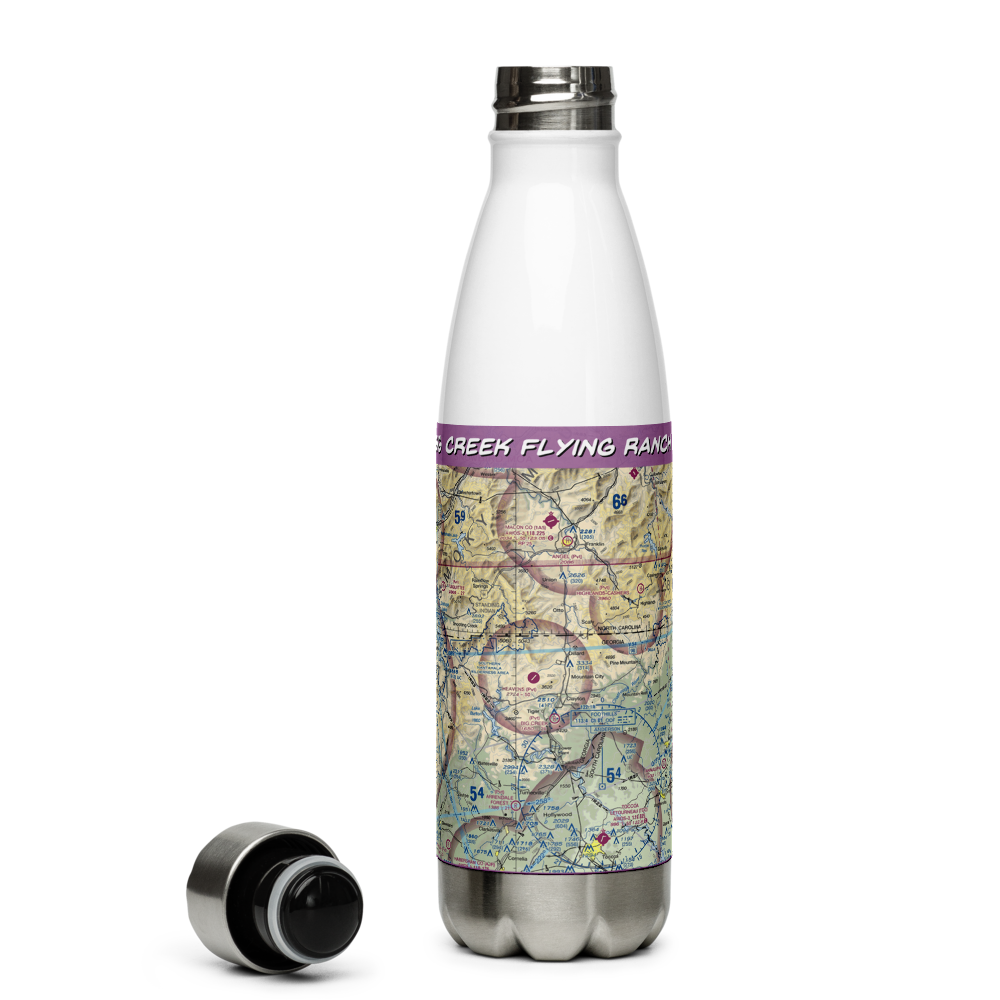 Big Creek Flying Ranch Airport (GA18) VFR Sectional Water Bottle 