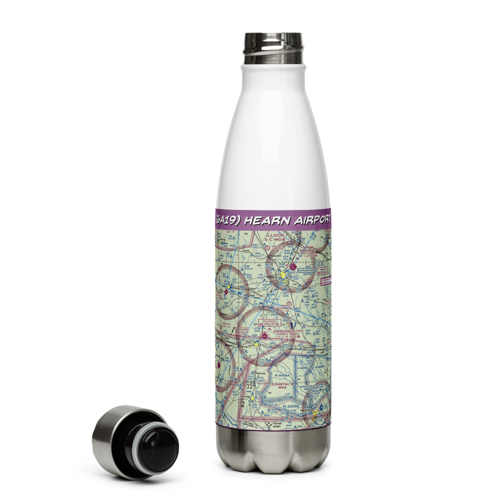 Hearn Airport (GA19) VFR Sectional Water Bottle 