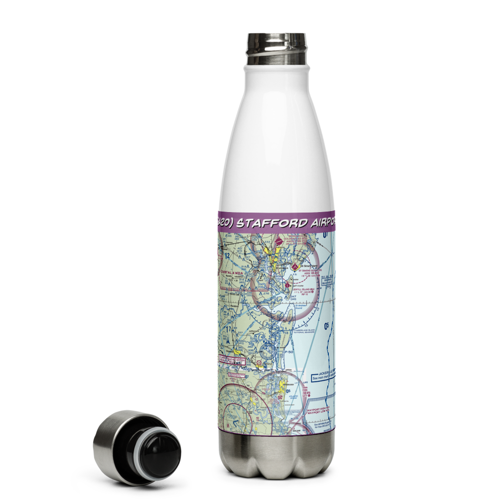 Stafford Airport (GA20) VFR Sectional Water Bottle 