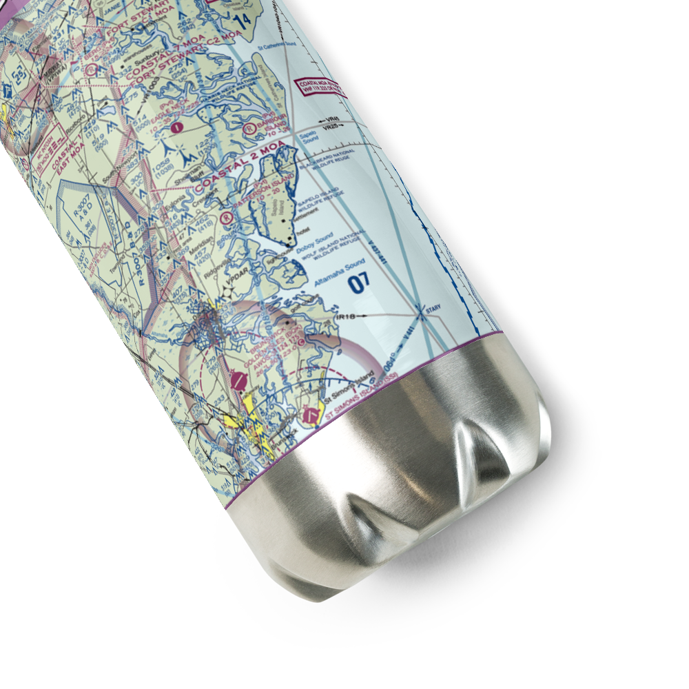 Patterson Island Airport (GA21) VFR Sectional Water Bottle 