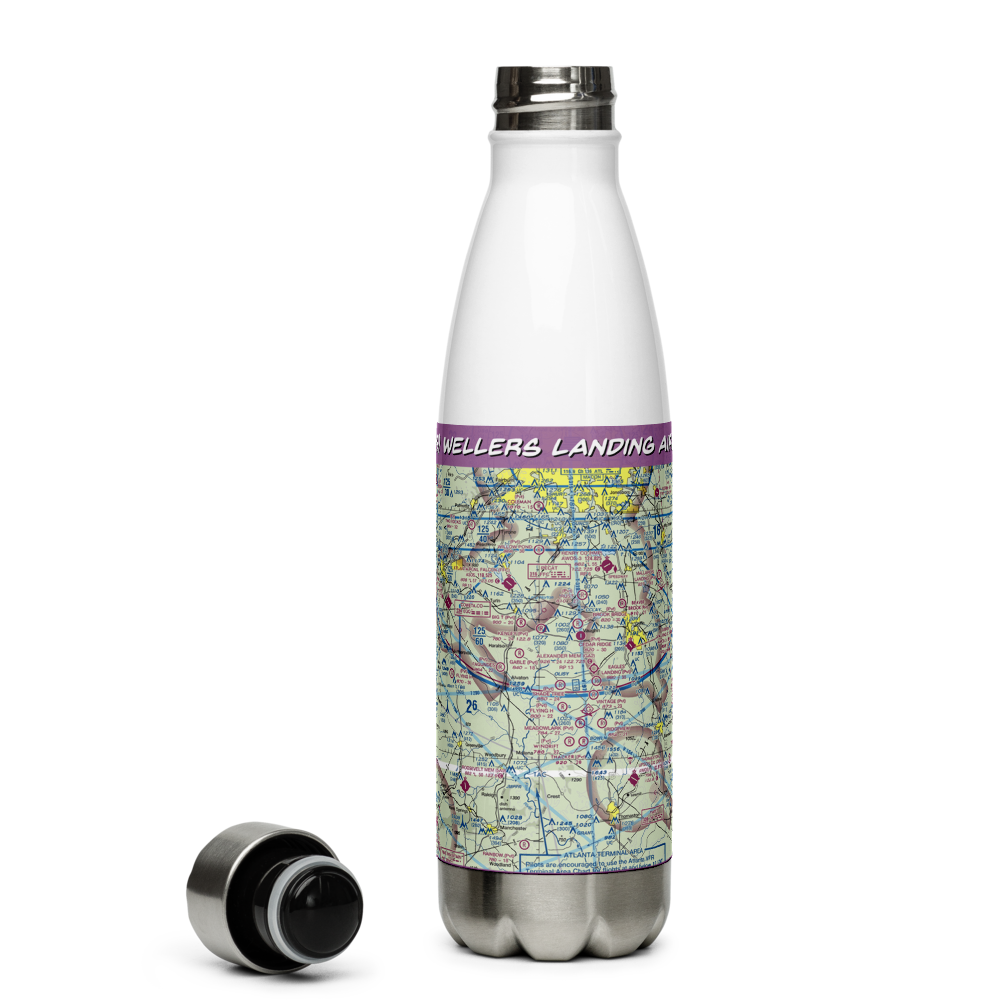 Wellers Landing Airport (GA29) VFR Sectional Water Bottle 