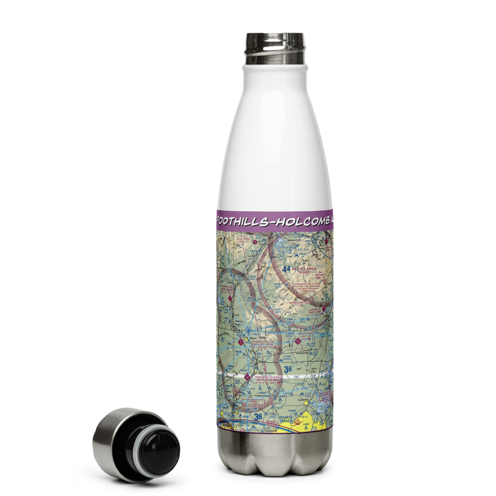 Foothills-Holcomb Airport (GA36) VFR Sectional Water Bottle 