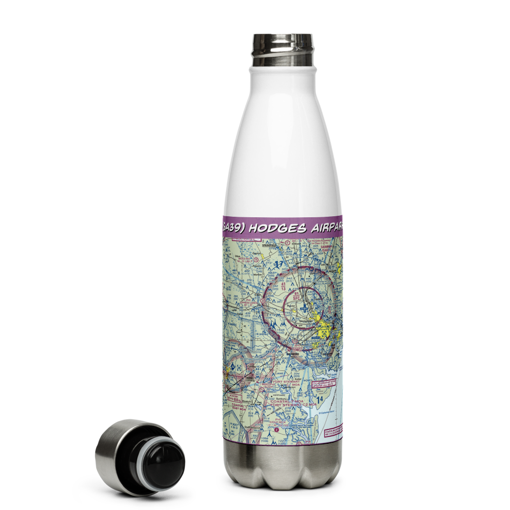 Hodges Airpark (GA39) VFR Sectional Water Bottle 