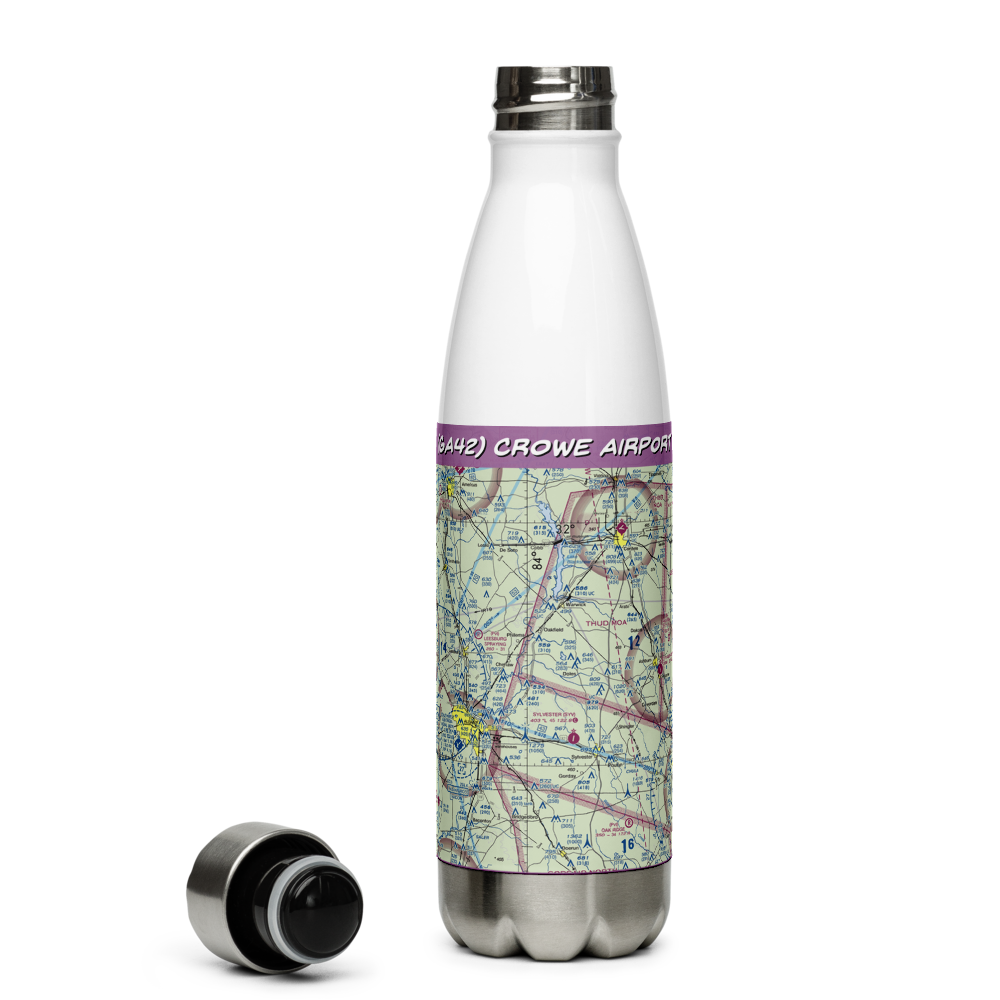Crowe Airport (GA42) VFR Sectional Water Bottle 
