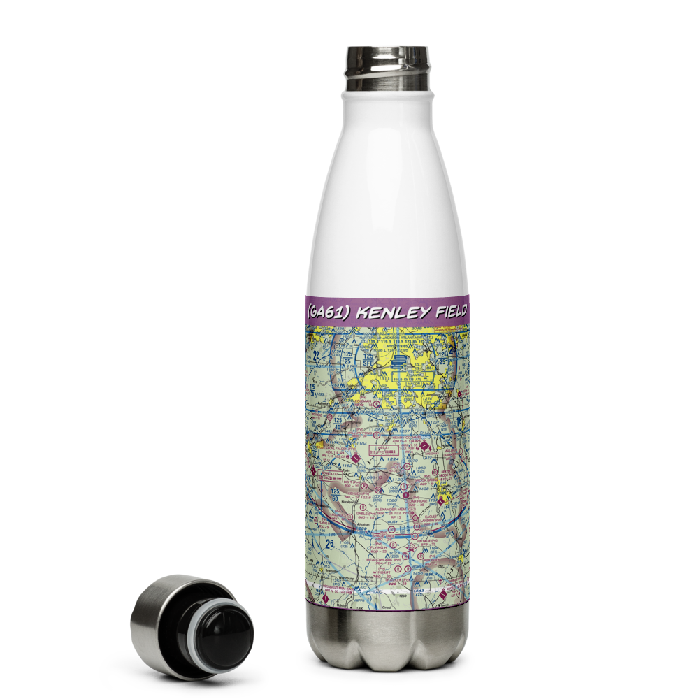 Kenley Field (GA61) VFR Sectional Water Bottle 