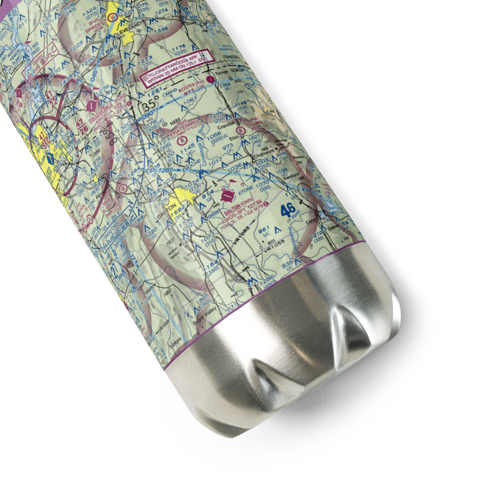 Pratermill Flight Park Airport (GA72) VFR Sectional Water Bottle 