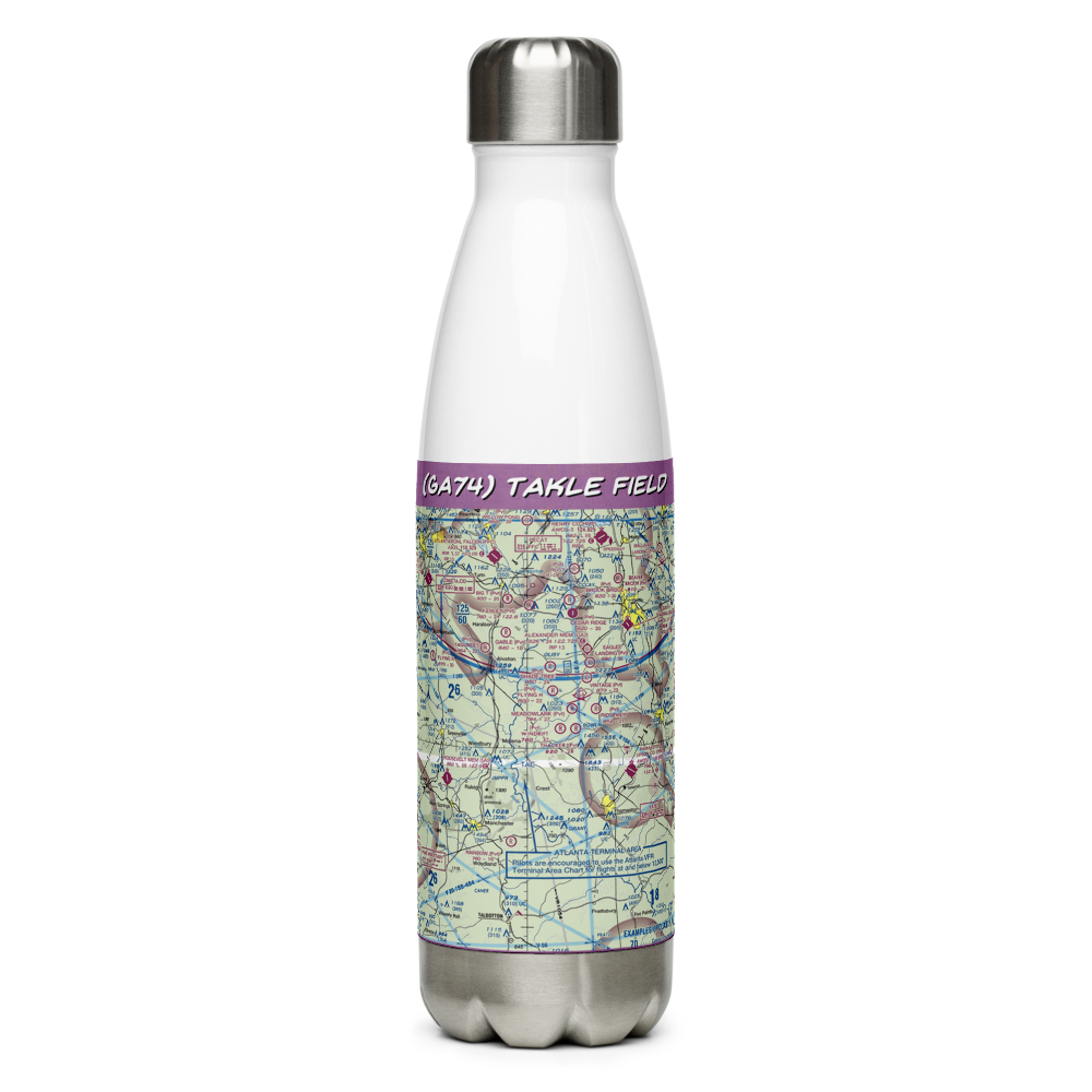 Takle Field (GA74) VFR Sectional Water Bottle 
