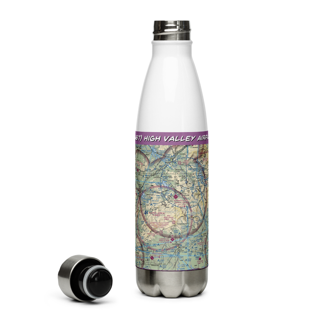 High Valley Airpark (GA87) VFR Sectional Water Bottle 