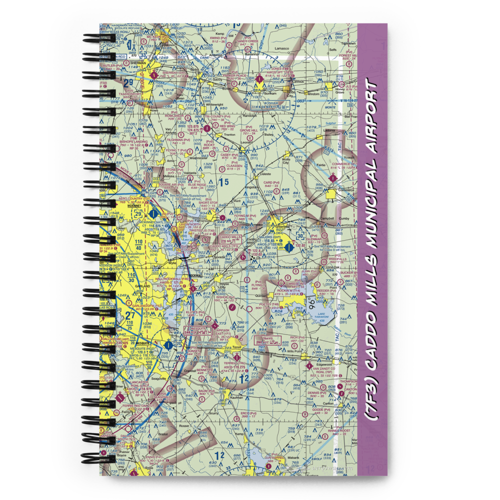 Caddo Mills Municipal Airport (7F3) VFR Sectional Notebook 