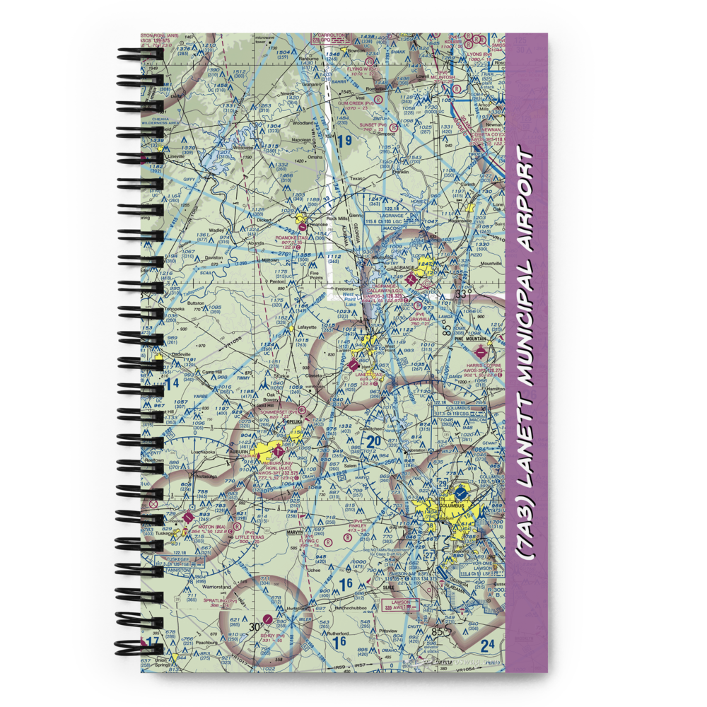 Lanett Municipal Airport (7A3) VFR Sectional Notebook 