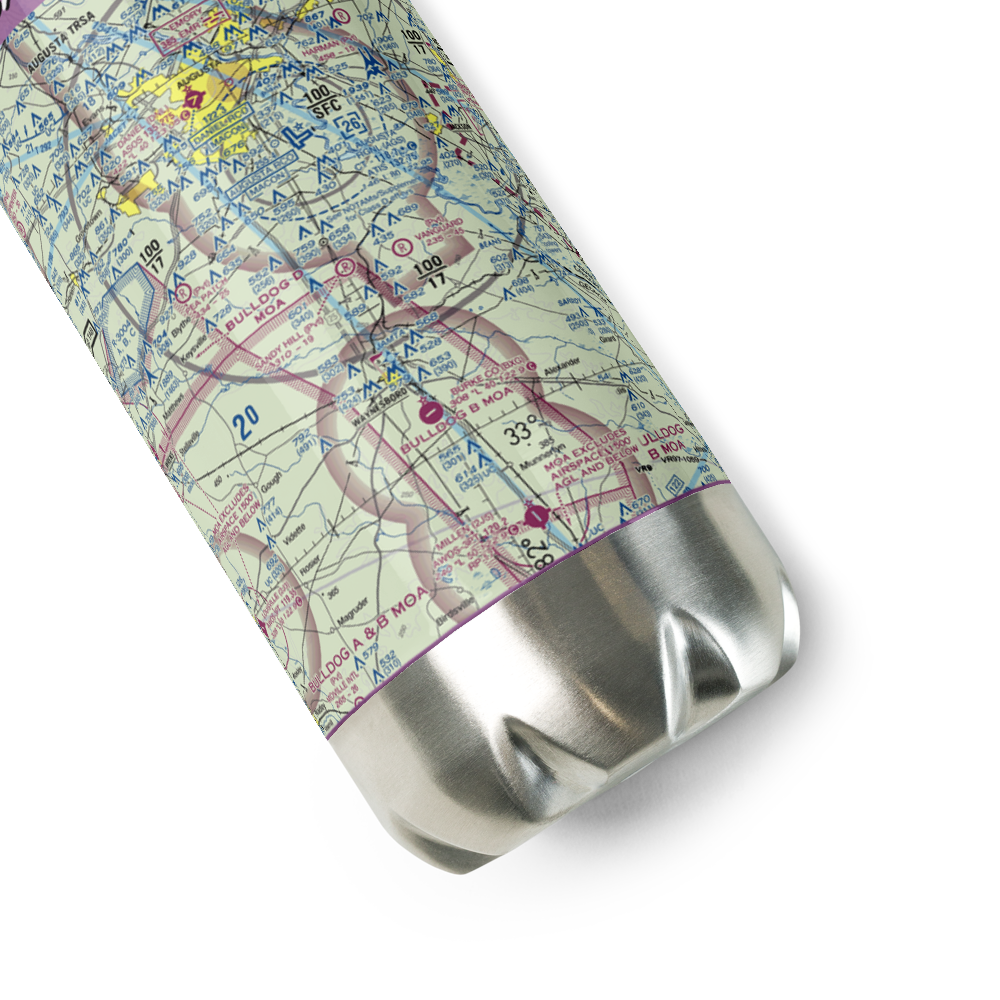 Sandy Hill Airport (GE30) VFR Sectional Water Bottle 