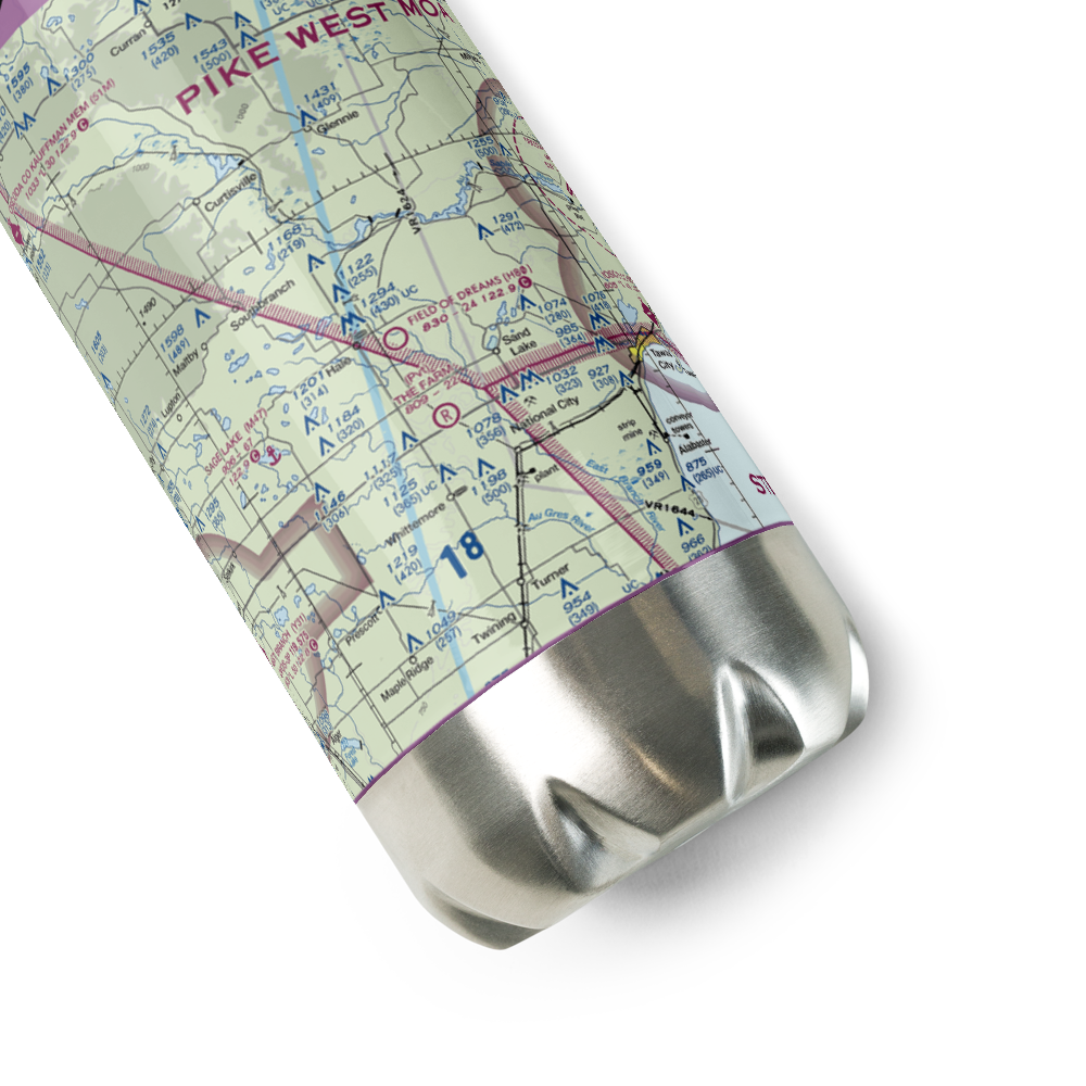 Field of Dreams Airport (H80) VFR Sectional Water Bottle 