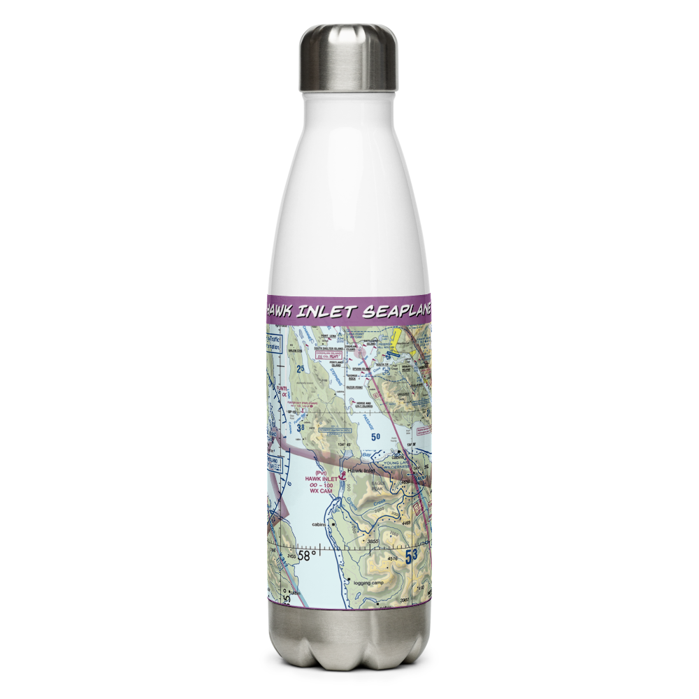 Hawk Inlet Seaplane Base (HWI) VFR Sectional Water Bottle 