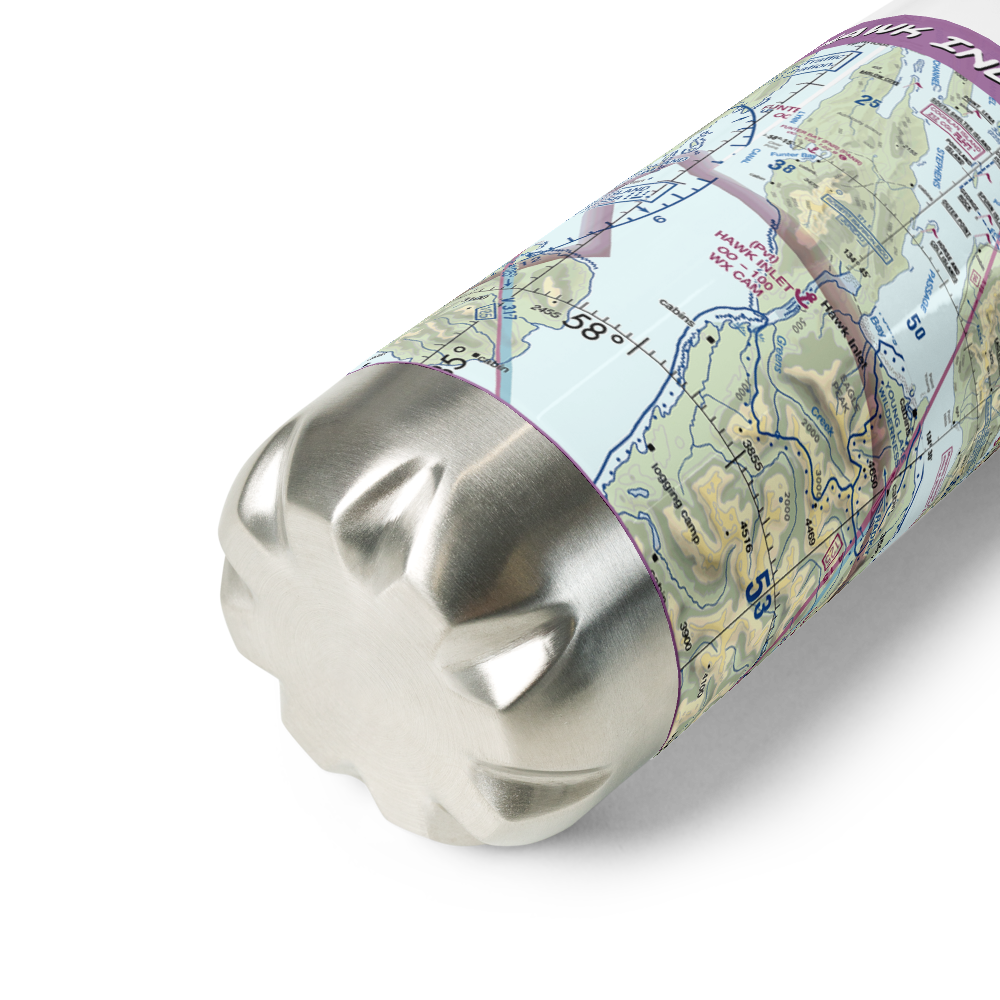 Hawk Inlet Seaplane Base (HWI) VFR Sectional Water Bottle 