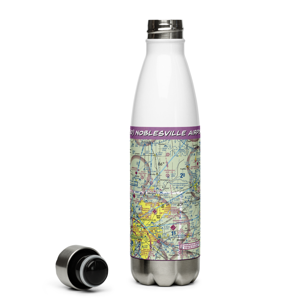 Noblesville Airport (I80) VFR Sectional Water Bottle 