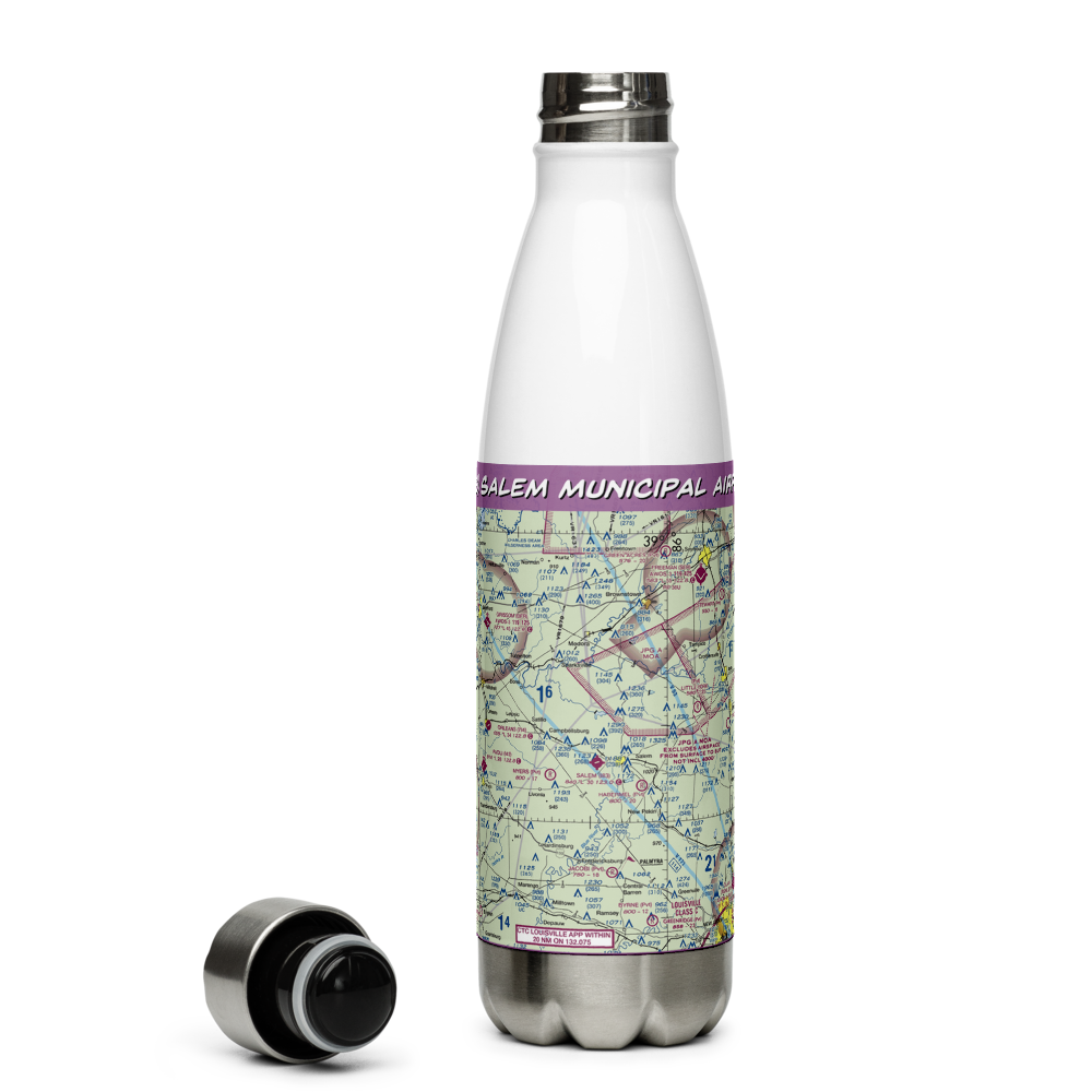 Salem Municipal Airport (I83) VFR Sectional Water Bottle 