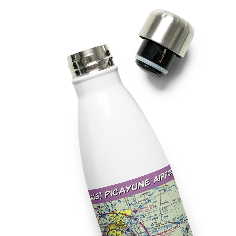 Picayune Airport (IA16) VFR Sectional Water Bottle 