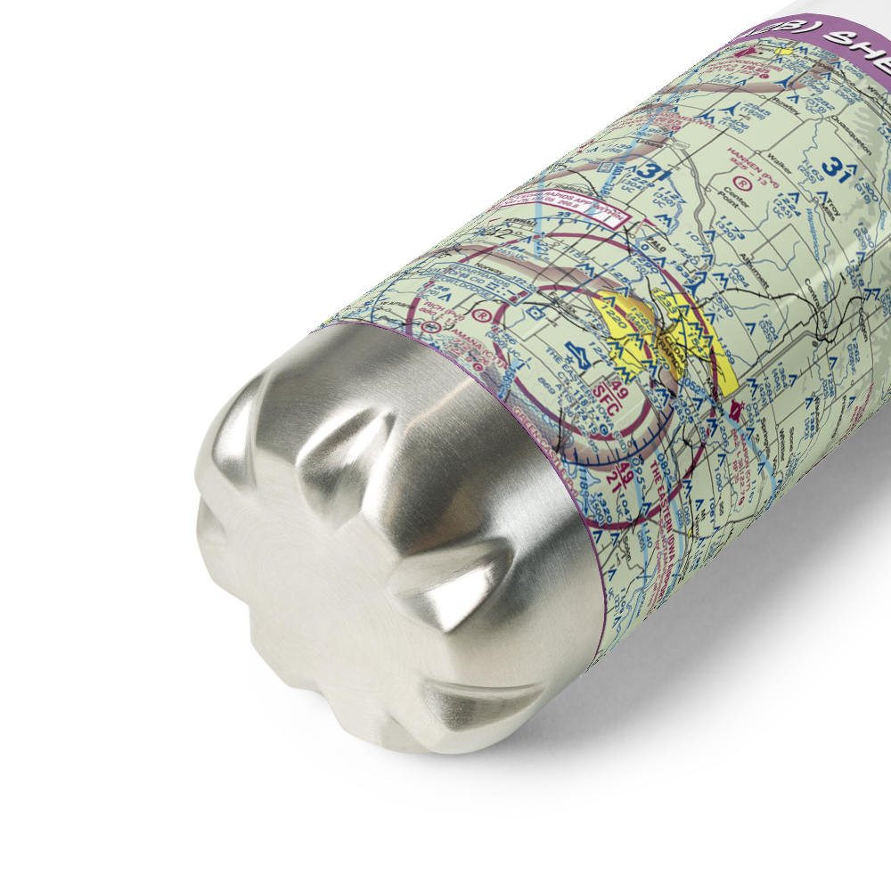 Sherman Airport (IA28) VFR Sectional Water Bottle 