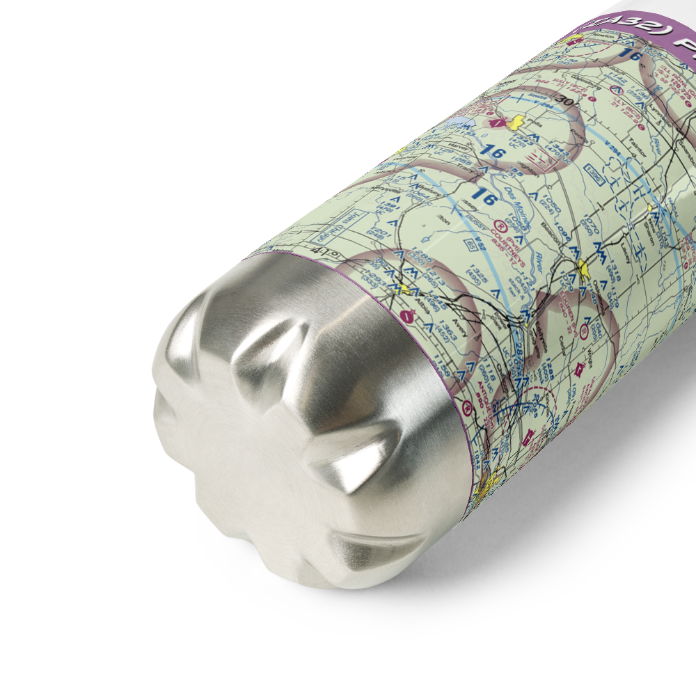 Pierson Field (IA32) VFR Sectional Water Bottle 