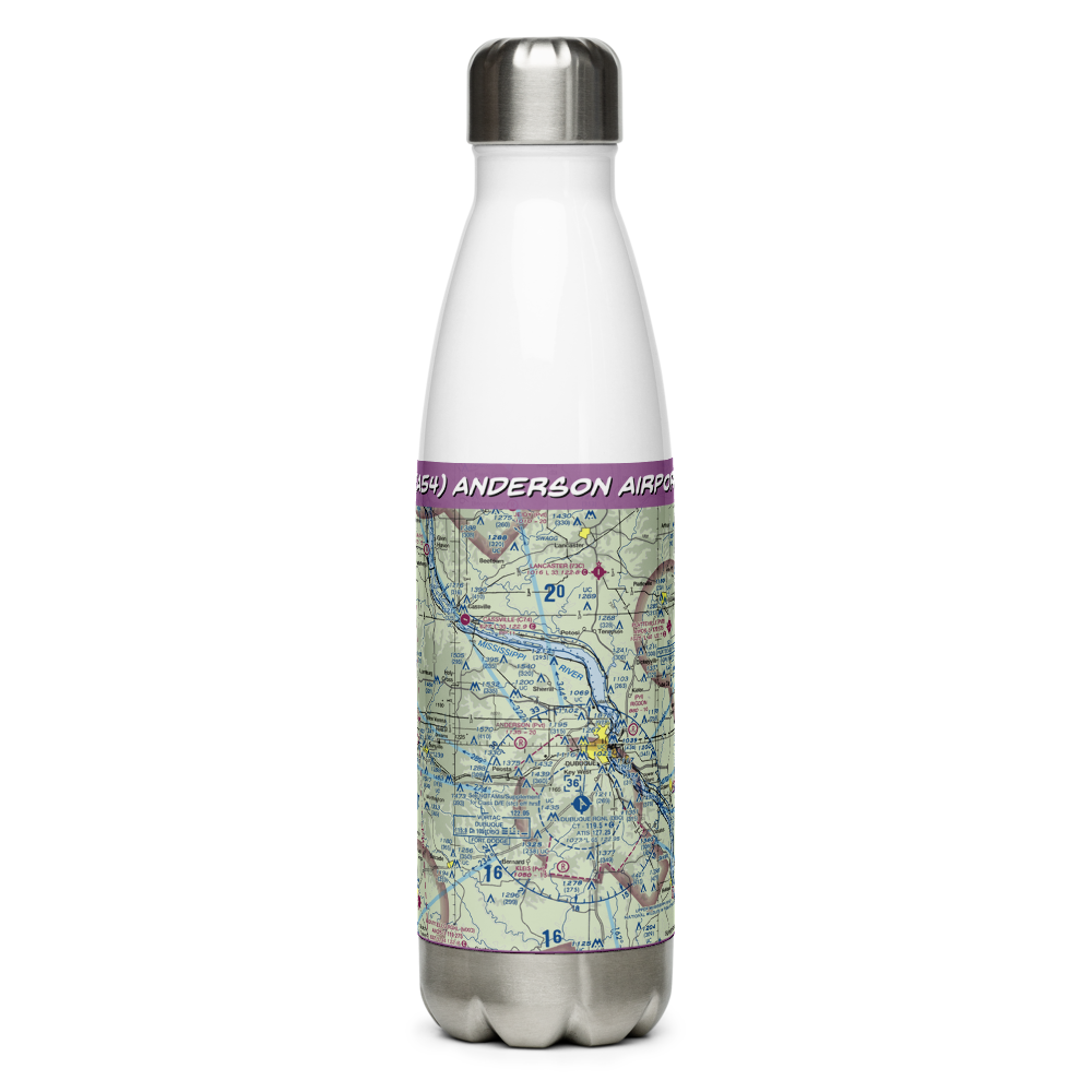 Anderson Airport (IA54) VFR Sectional Water Bottle 