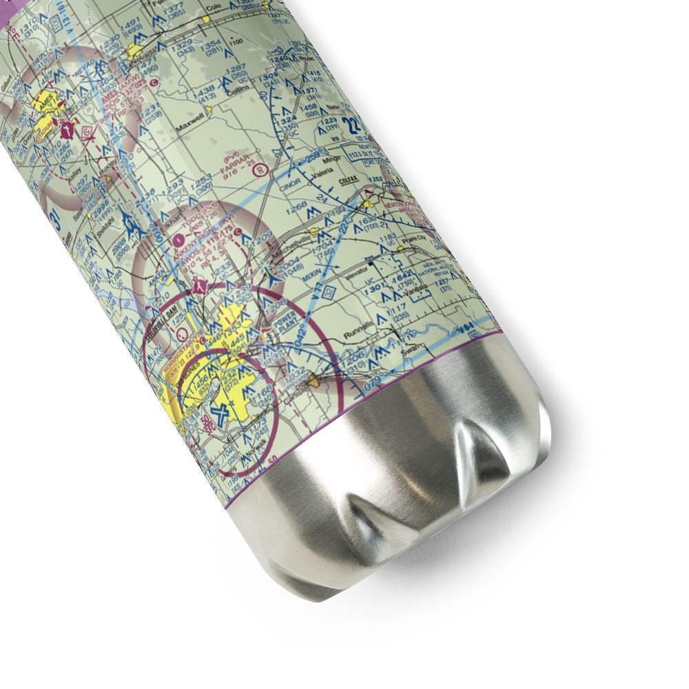 Farrar Airport (IA56) VFR Sectional Water Bottle 