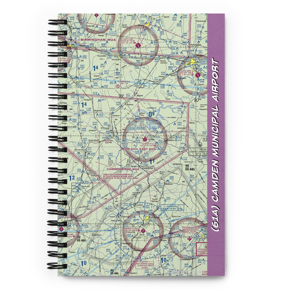 Camden Municipal Airport (61A) VFR Sectional Notebook 