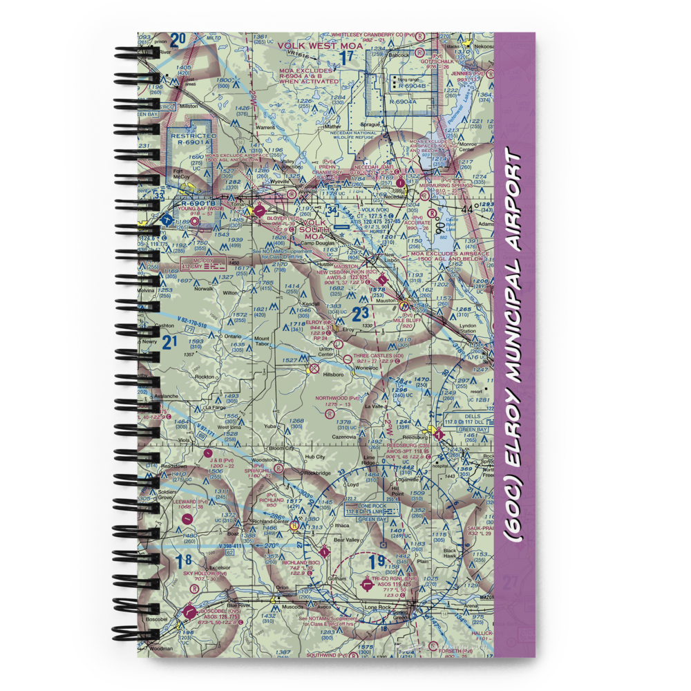 Elroy Municipal Airport (60C) VFR Sectional Notebook 