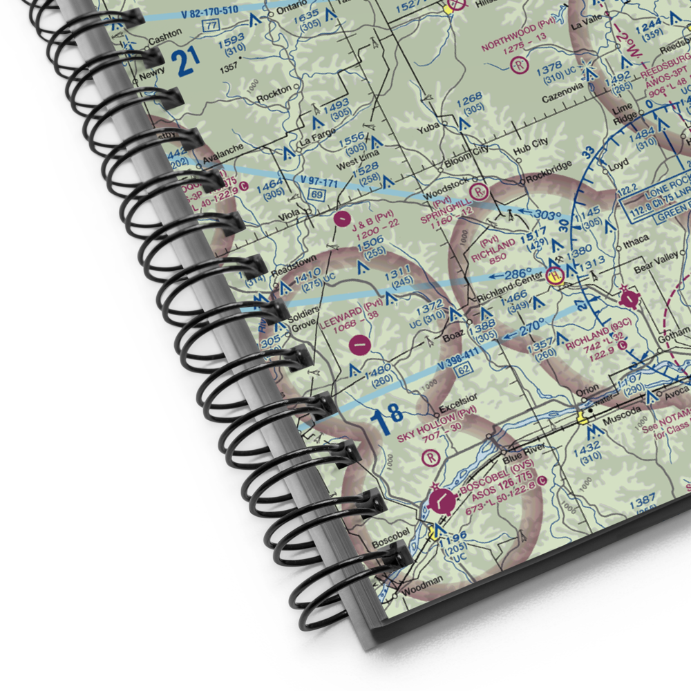Elroy Municipal Airport (60C) VFR Sectional Notebook 
