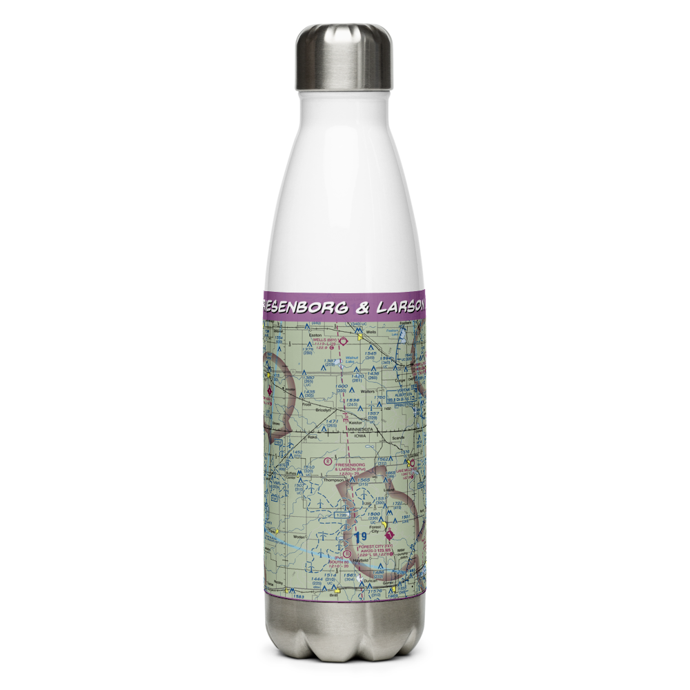 Friesenborg & Larson Airport (IA70) VFR Sectional Water Bottle 