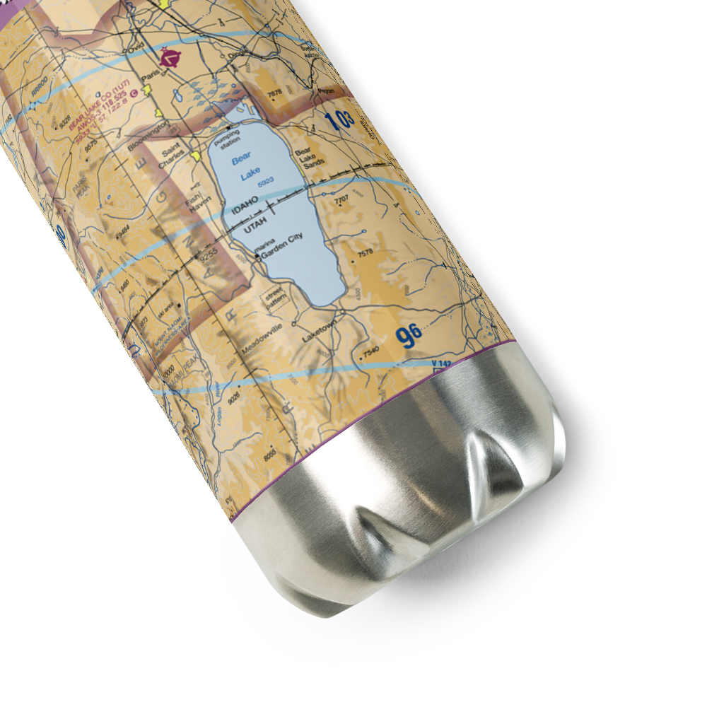 J-Lazy-M Ranch Airport (ID04) VFR Sectional Water Bottle 
