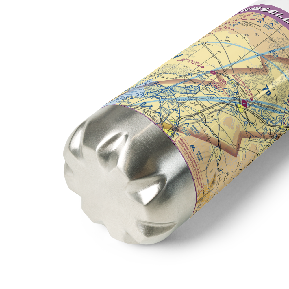 Russell W Anderson Strip (ID12) VFR Sectional Water Bottle 