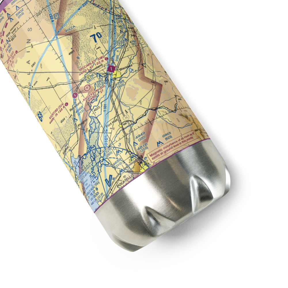 Russell W Anderson Strip (ID12) VFR Sectional Water Bottle 