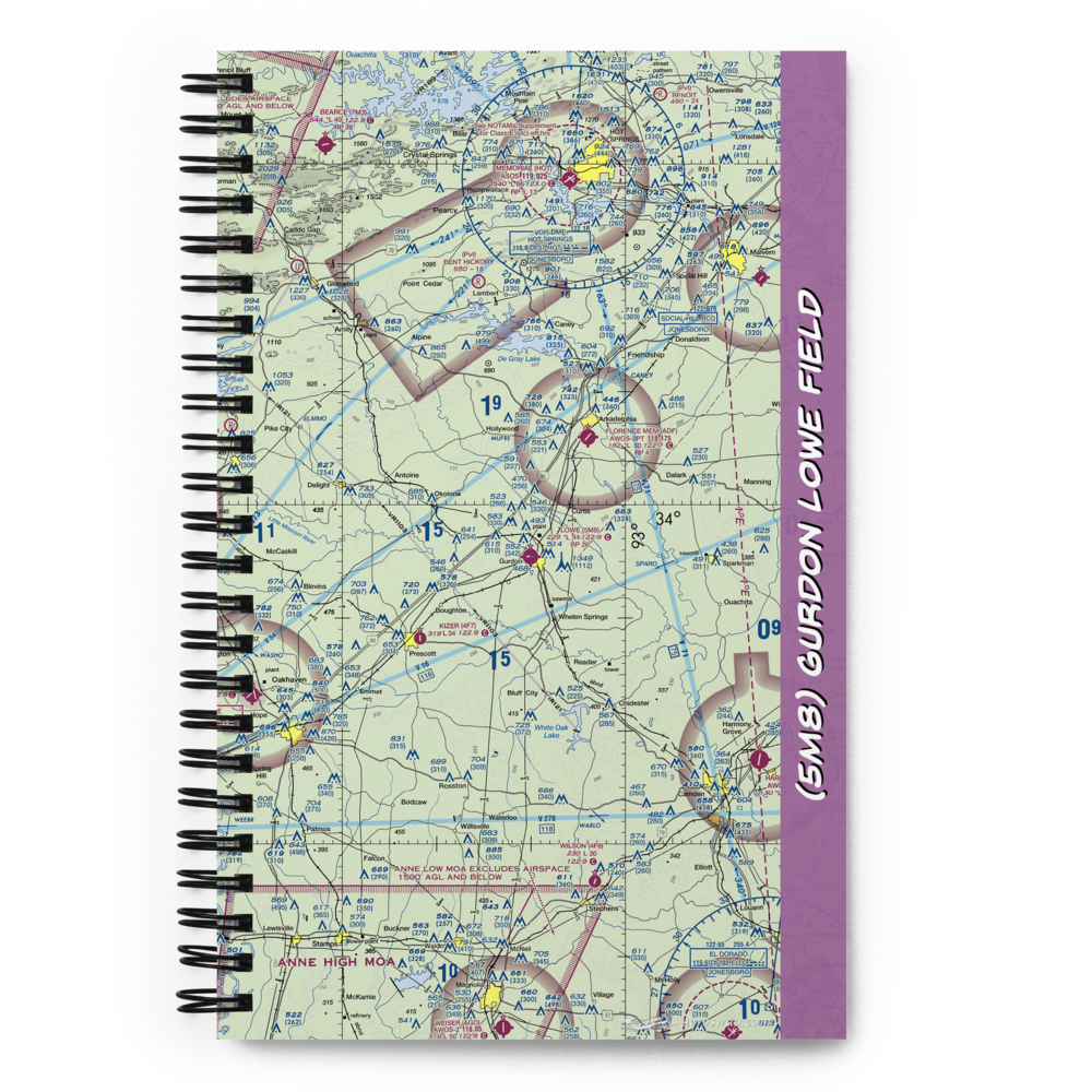 Gurdon Lowe Field (5M8) VFR Sectional Notebook 
