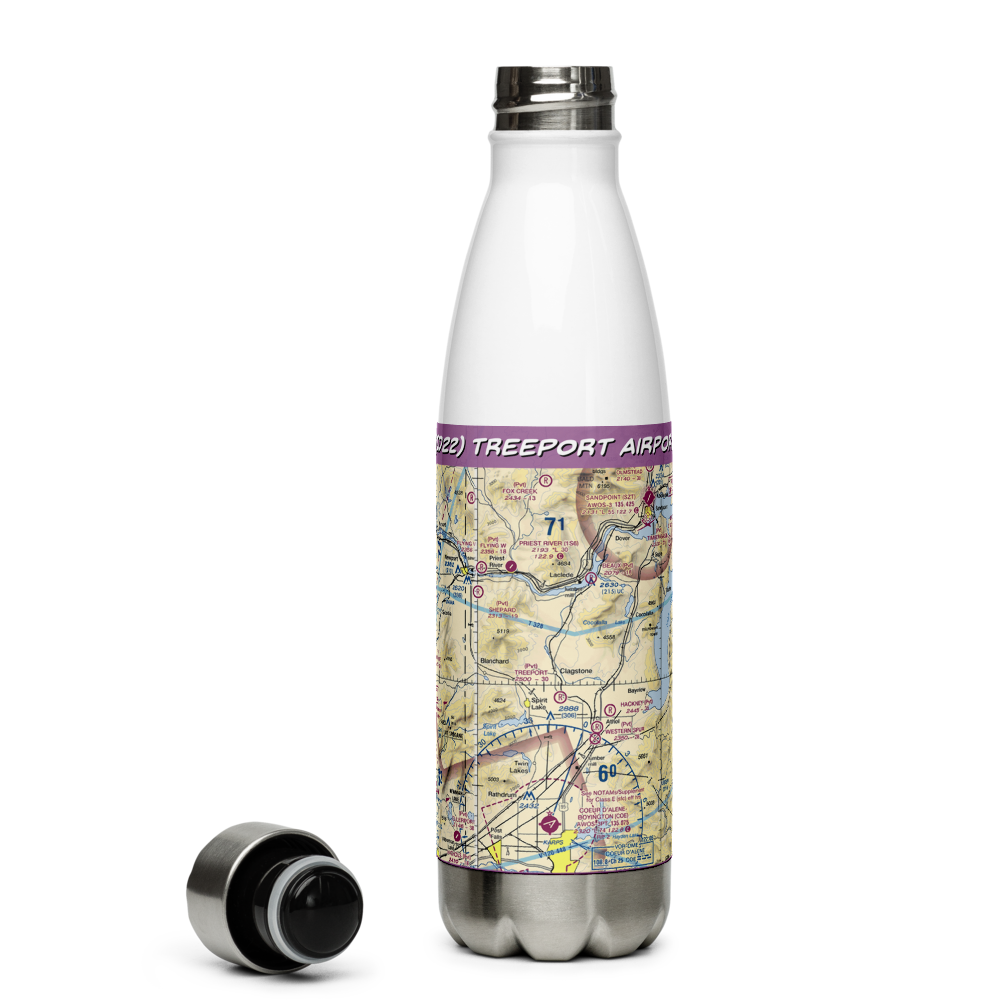 Treeport Airport (ID22) VFR Sectional Water Bottle 