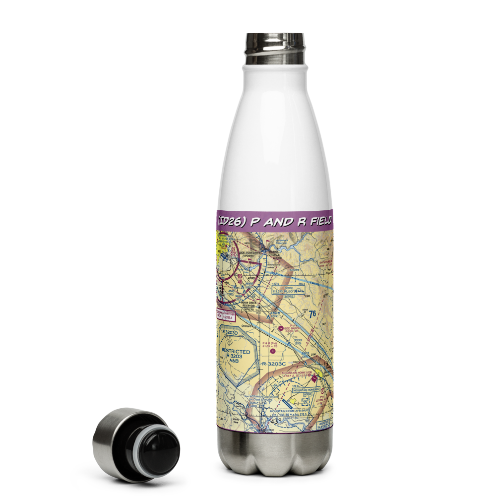 P And R Field (ID26) VFR Sectional Water Bottle 