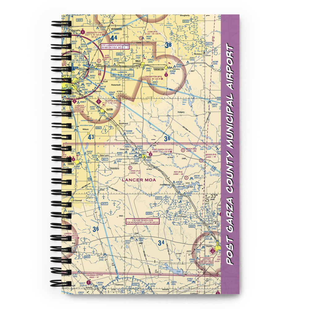 Post Garza County Municipal Airport (5F1) VFR Sectional Notebook 