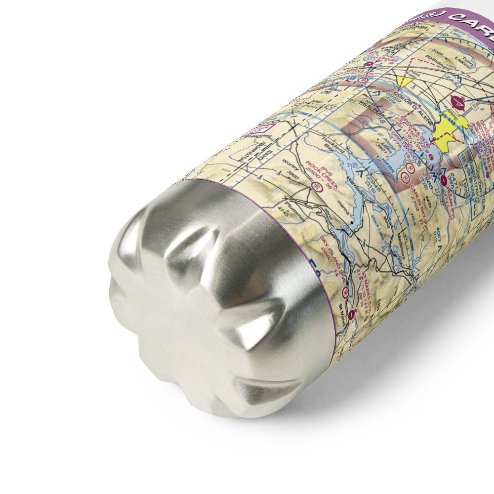 Carlin Bay Airport (ID43) VFR Sectional Water Bottle 