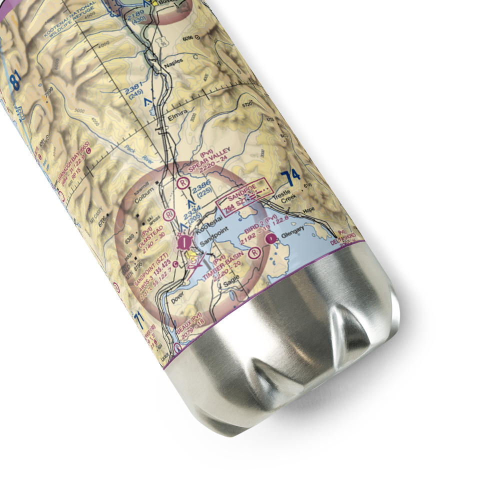 Bottle Bay Seaplane Base (ID54) VFR Sectional Water Bottle 