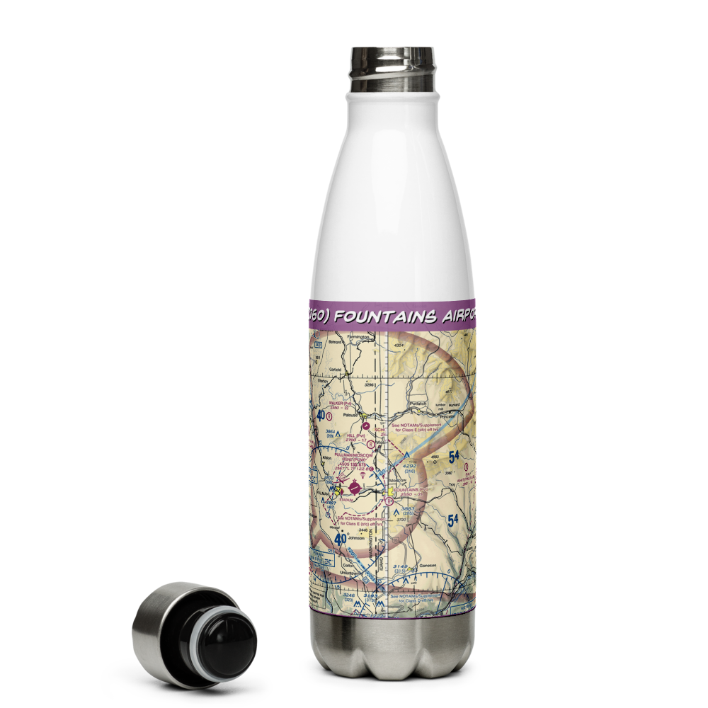 Fountains Airport (ID60) VFR Sectional Water Bottle 
