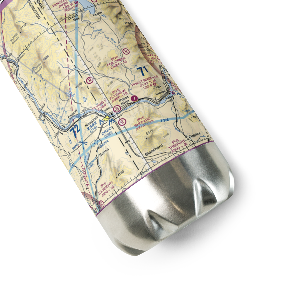 Valenov Ranch Airport (ID61) VFR Sectional Water Bottle 