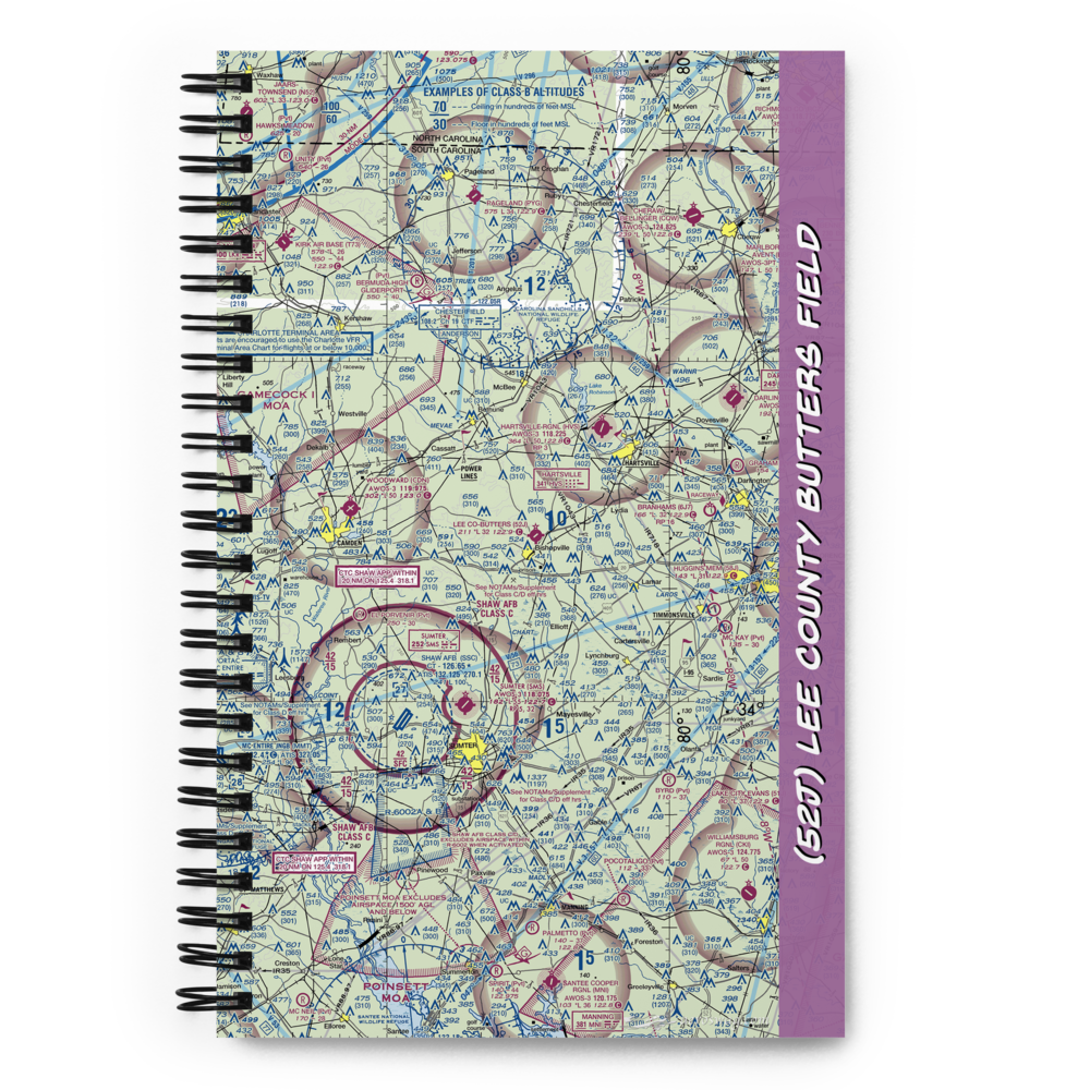 Lee County Butters Field (52J) VFR Sectional Notebook 