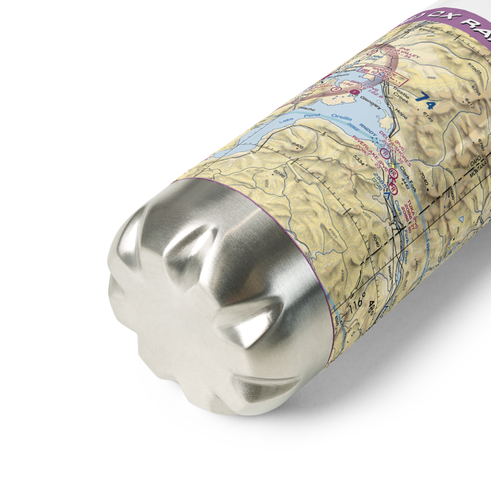 Cx Ranch Nr 2 Airport (ID78) VFR Sectional Water Bottle 