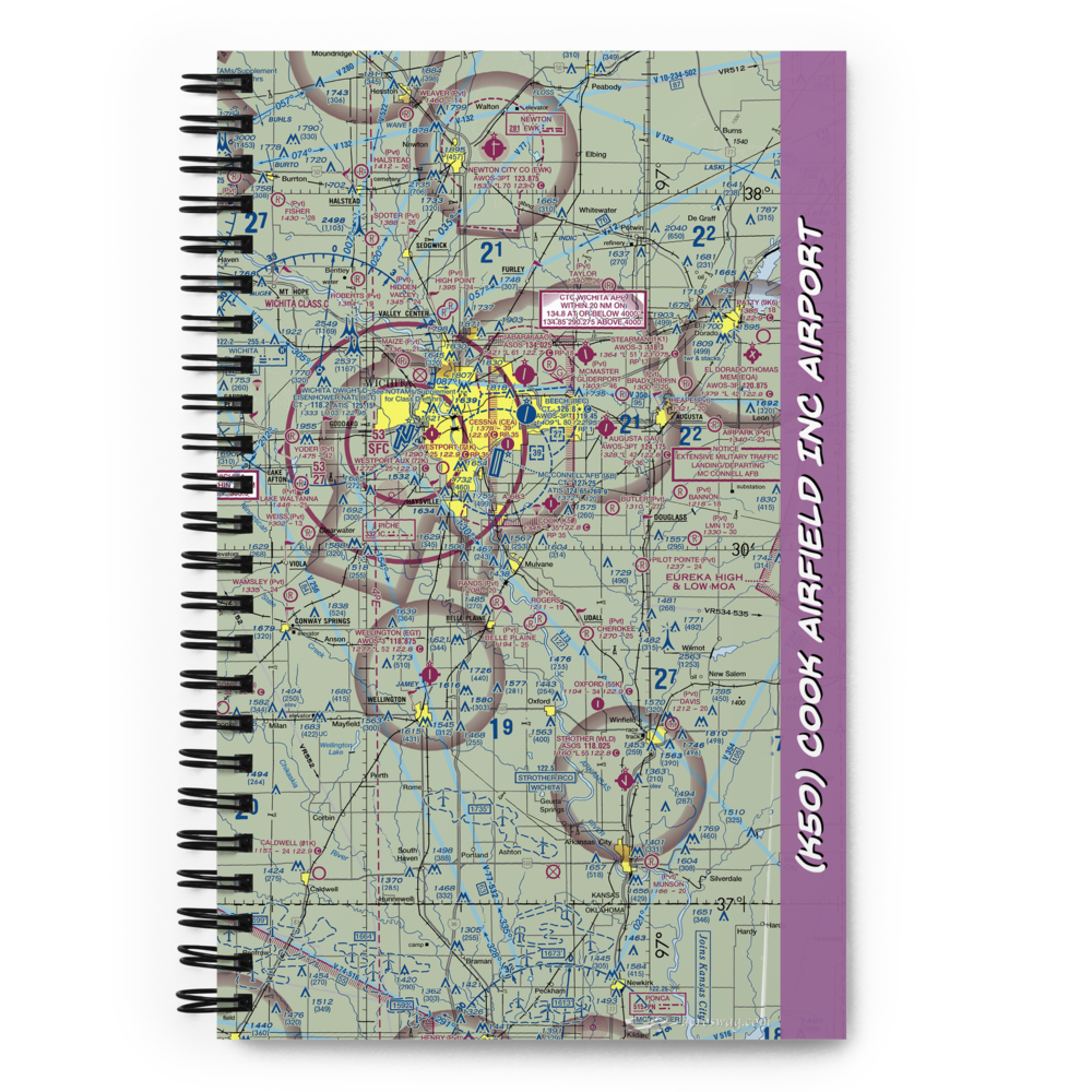 Cook Airfield Inc Airport (K50) VFR Sectional Notebook 